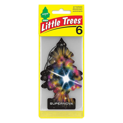 Little Trees Car Air Freshener | Hanging Paper Tree for Home or Car, Supernova, 6 Pack