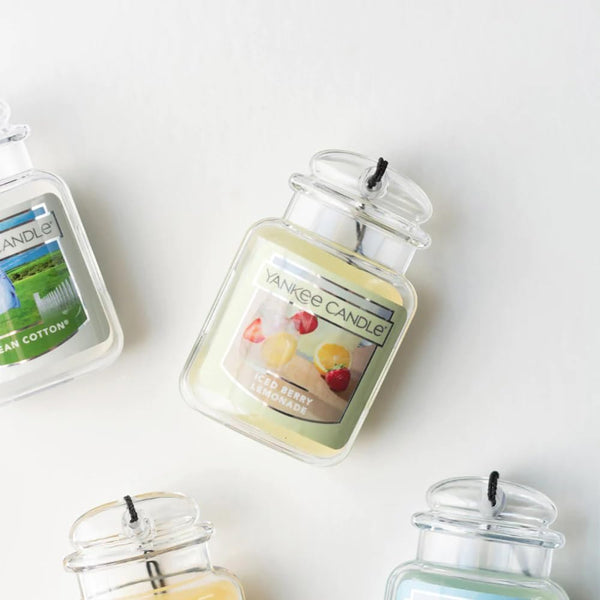 Yankee Candle Car Jar Ultimate Hanging Air Freshener Up To 30 Days, Iced Berry Lemonade, 4 Packs