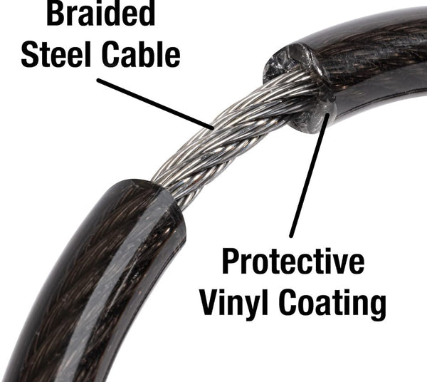 Master Lock Bike Lock Cable with Combination Black, 8143D, 2 Packs