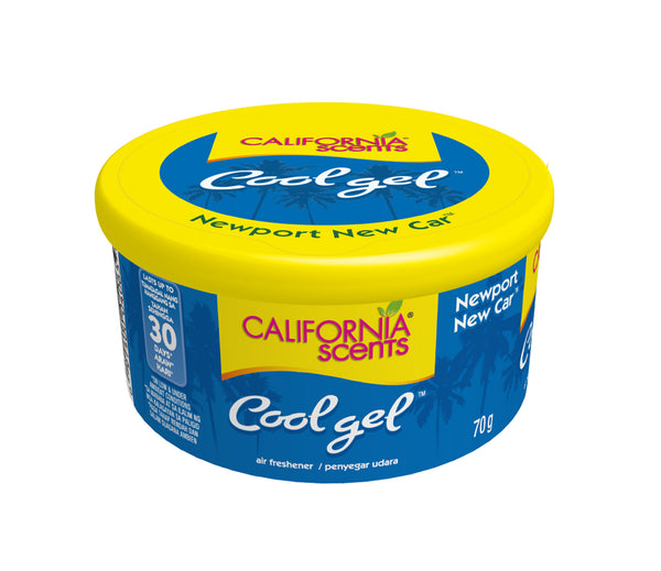 California Scents Cool Gel Newport New Car Scent - The Car Air Freshener with Cool Gel Technology - Long-Lasting Odor Eliminator and Auto Air Freshener for Cars