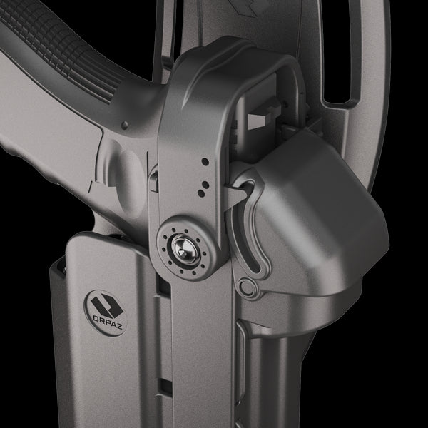 Orpaz T40 Pro G19 LH Duty Holster with Large Light Holster w/ Magnetic Optic cover, Compatible with Glock 19 Pistol Holder with Laser Mounted Light and Optics with Low-Ride