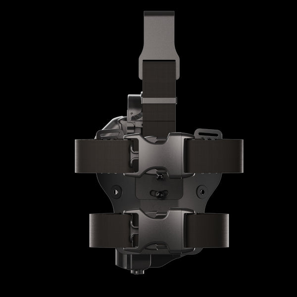 Orpaz T40 Pro G22 Duty Holster with Medium Light Holster w/ Magnetic Optic cover Compatible with Glock 22 Pistol Holder with Laser Mounted Light and Optics with Drop Leg