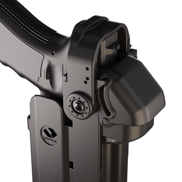 Orpaz T40 Pro G19 Duty Holster with Medium Light Holster Compatible with Glock 19 Pistol Holder with Laser Mounted Light and Optics with Molle