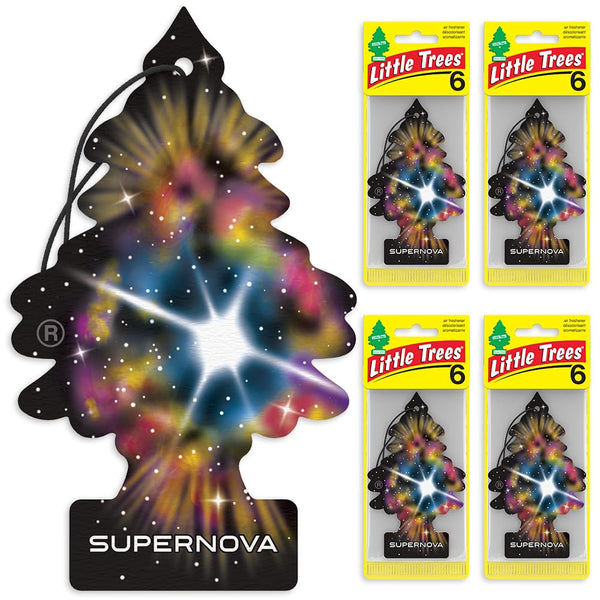 Little Trees Car Air Freshener | Hanging Paper Tree for Home or Car, Supernova, 24 Pack