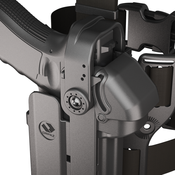 Orpaz T40 Pro G45 Duty Holster with Medium Light Holster Compatible with Glock 45 Pistol Holder with Laser Mounted Light and Optics with Drop Leg