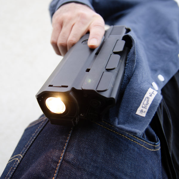 Orpaz T40 G17 Light-Bearing Holster OWB Tactical Holster, Level 2 & Level 3 Security, Compatible with Glock 17, Fits Most Pistol Lights, Optics-Ready, Adjustable T40 Large Low-Ride Pro