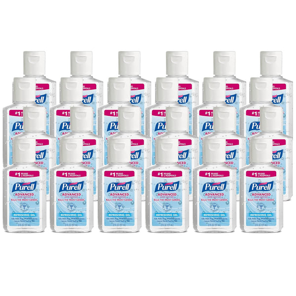 Purell Advanced Hand Sanitizer Refreshing Gel Squeeze Bottle, 2 Oz, 24 Packs