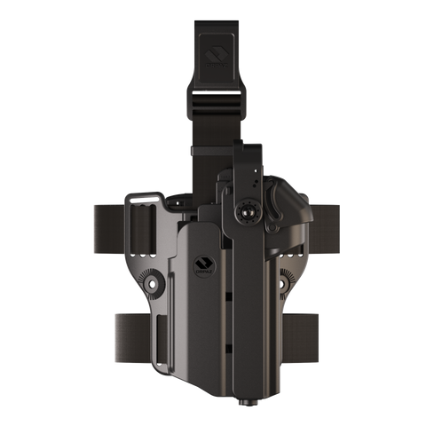 Orpaz T40 Pro G19 Duty Holster with Medium Light Holster Compatible with Glock 19 Pistol Holder with Laser Mounted Light and Optics with Drop Leg