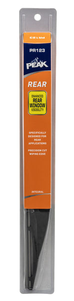 Peak Rear Wiper Blade Integral - The Ultimate Rear Windshield Wiper for Your Car, PR123 (12")