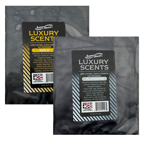 Super Sheet Under the Seat Car Air Fresheners Large Luxury Scents Platinum and Gold: The Best Car Air Freshener and Odor Eliminators - Long Lasting, Super Strength Car Fresheners
