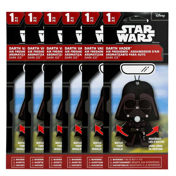 Star Wars Darth Vader Car Accessories - Darth Vader Air Freshener Wiggler (6-Pack)