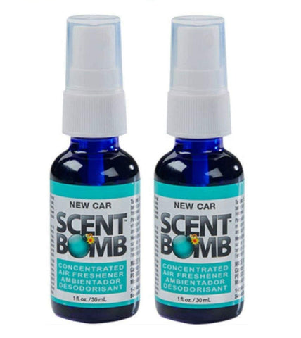 Scent Bomb Air Freshener Spray, 100 % Oil Based Concentrated Air Freshener, Air Freshener Spray for Car, Room, Bathroom and Odor Eliminator, New Car, 2 Pack
