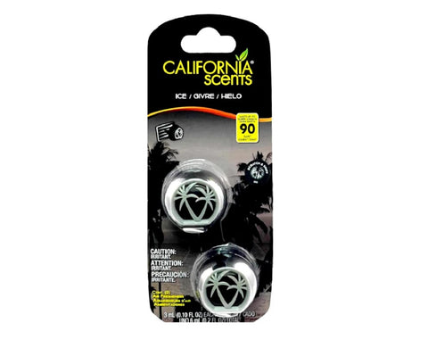 California Scent Vent Clip Car Air Freshener For Long-Lasting Scents and Odor Neutralizer For Your Car, Ice