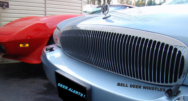 Bell Ultrasonic Car Deer Warning Whistle, Auto Deer Alert Avoidance Device, Chrome, 2 Count