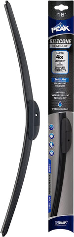 PEAK Silicone Platinum 18" Front Windshield Wiper Blade, Replacement Windshield Wiper Blade with Universal Connector, Pack of 1