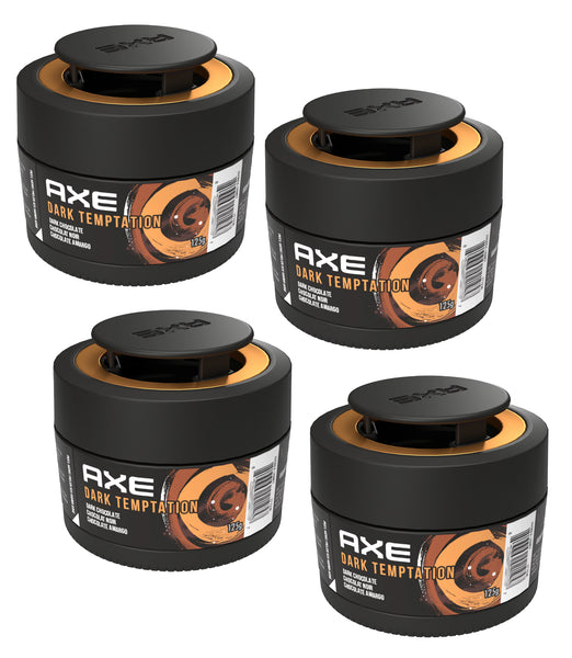 AXE Dark Temptation Car Air Freshener Gel Can - Odor Eliminator for Strong Odor - Long Lasting Fragrance & Effective Car Air Fresheners - Automotive Essential, 4.4 oz, 4 Packs