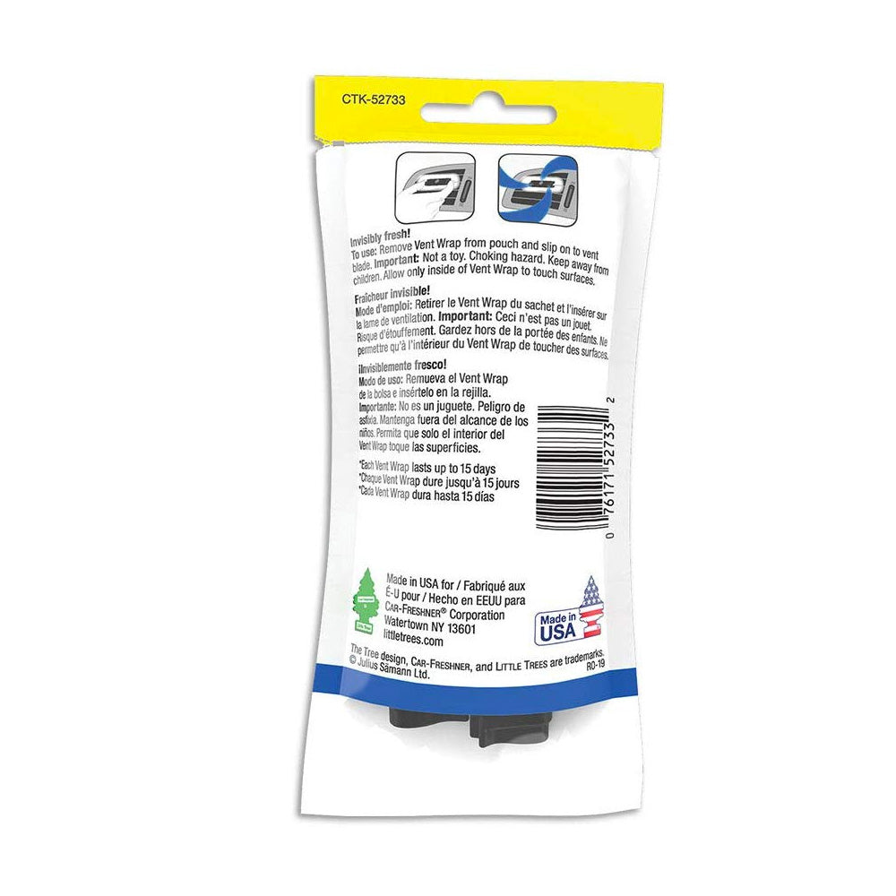 Little Trees Vent Wrap Air Freshener 4-PACKS (New Car Scent)