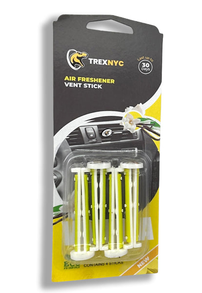 TrexNYC Car Air Fresheners Vent Sticks – Essential Car Odor Eliminator – Perfect Scented Car Accessories – For Long Lasting Fragrance up to 30 days, Vanilla