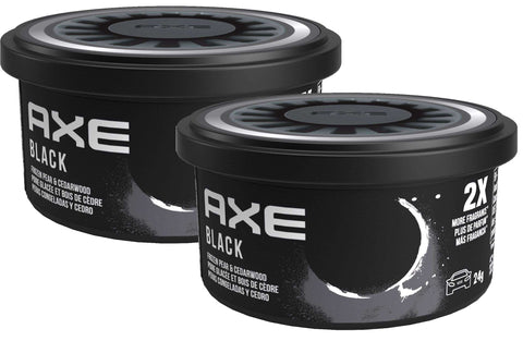 AXE Fiber Can, Black: Odor Eliminator for Strong Odor - Long Lasting Fragrance & Effective Car Air Fresheners - Automotive Essential, 2 Packs