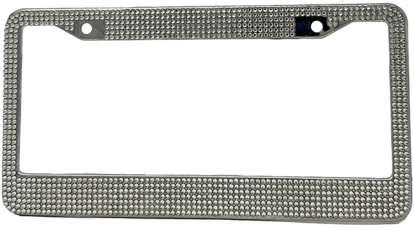 TrexNYC Bling License Plate Frames - Front and Rear Set of Dazzling License Plate Holder with Bling, 2 Packs