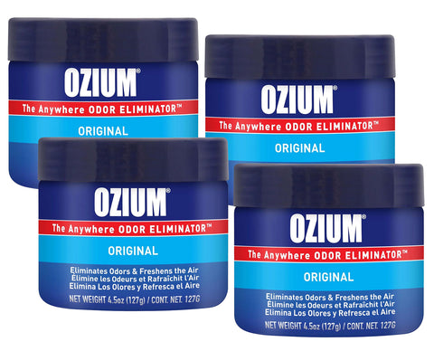 Ozium Gel Smoke & Odors Eliminator, Air Freshener Original Scent (4-Pack)