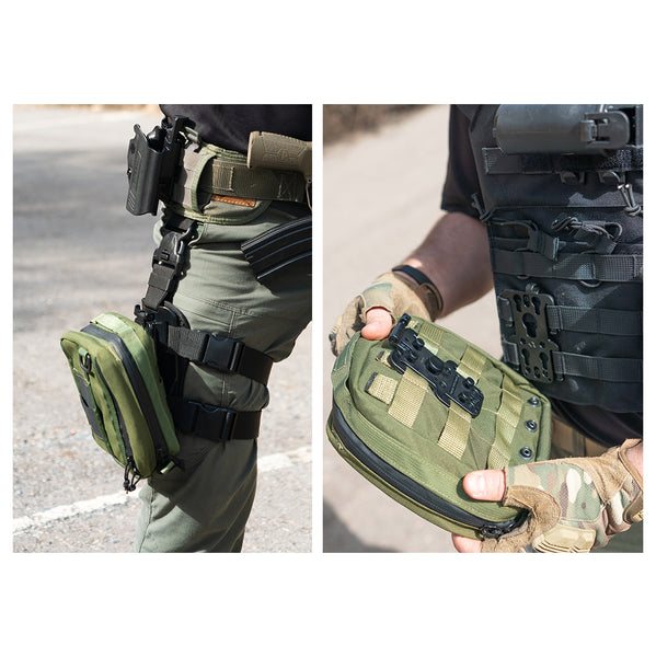 Orpaz Drop-Leg Attachment for MOLLE Pouch, MOLLE Mag Pouch, MOLLE Backpack and other MOLLE Accessories, Black