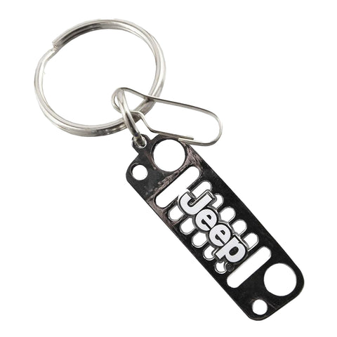 Plasticolor Jeep Keychain with Metal Grill Design - Durable Jeep Keychains Featuring Iconic Jeep Logo