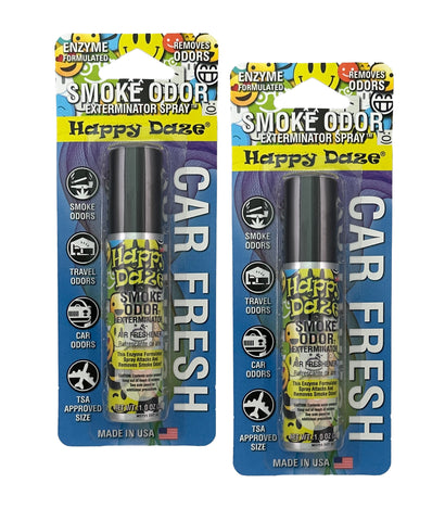 Smoke Odor Exterminator Air Fresh Spray - Your Ultimate Solution for Smoke and Household Odor Elimination - 1 oz Spray, Happy Daze, 2 Packs