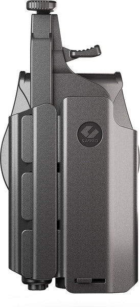 Orpaz T40 S&W M&P 2.0 9mm Holster with Light Compatible with S&W M&P 2.0 9mm Holster with Light, Left Handed Large Pistol Lights, Paddle & 9mm Magazine Holder