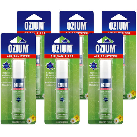 Ozium Air Sanitizer 0.8 oz Spray, Country Fresh 6-PACK