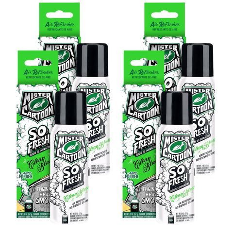 Turtle Wax FOGGER Clean Blast 2 oz: Ultimate Car Fogger and Smoke Odor Eliminator – Long-Lasting Scent Car Air Freshener, 4 Packs