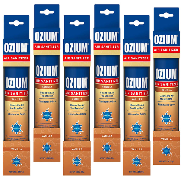 Ozium Air Sanitizer 3.5 oz Spray, Vanilla Scent (6-PACK)