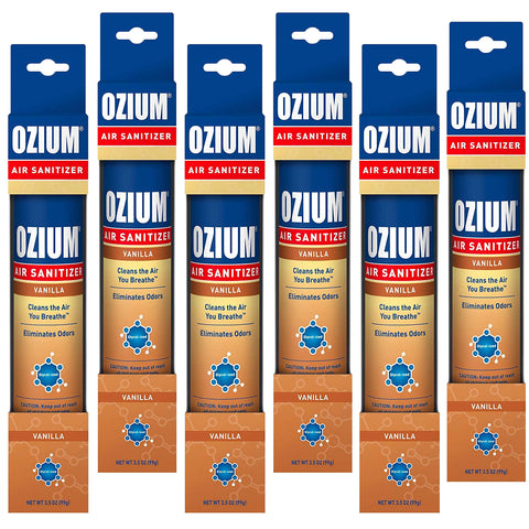 Ozium Air Sanitizer 3.5 oz Spray, Vanilla Scent (6-PACK)