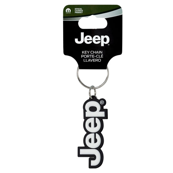 Plasticolor Jeep Keychain - Durable Rubber Key Chain with Iconic Jeep Logo - Perfect for Jeep Enthusiasts and Collectors