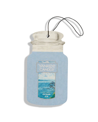 Yankee Candle Paper Car Jar Air Freshener for Long Lasting Fragrance, Ocean Air