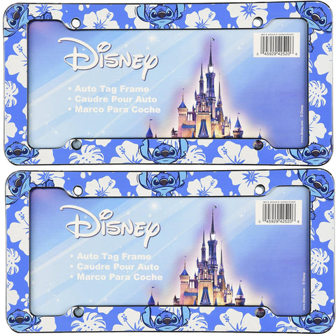 Chroma Stitch Hibiscus License Plate Frames: Plastic Car License Plate Covers & Frames, 2 Packs