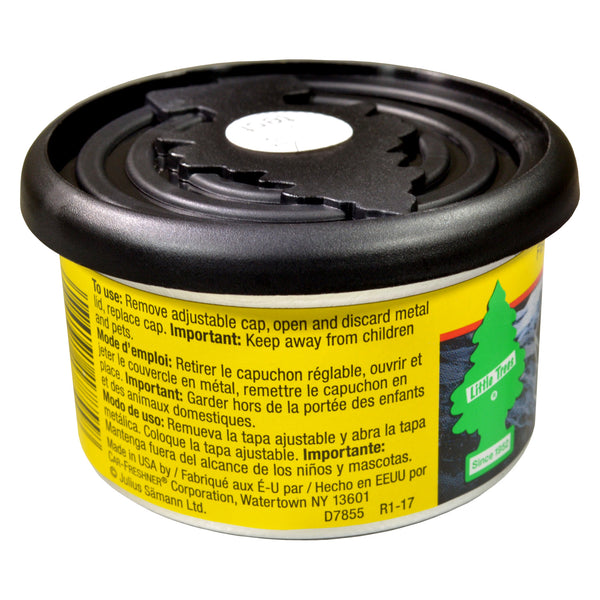 Little Trees Fiber Can Car Air Freshener 4-Pack (Black Ice)