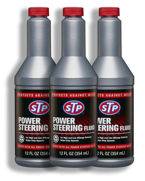 STP POWER STEERING FLUID & Stop Leaking, 12 Fl.oz, 3 Packs