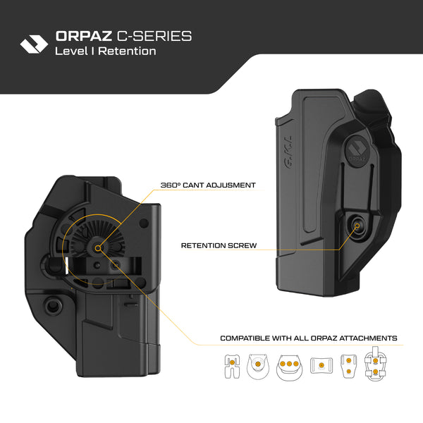 Orpaz IWI Masada Holster, Left Handed Holster, Level II OWB Holster, Low-Ride Holster