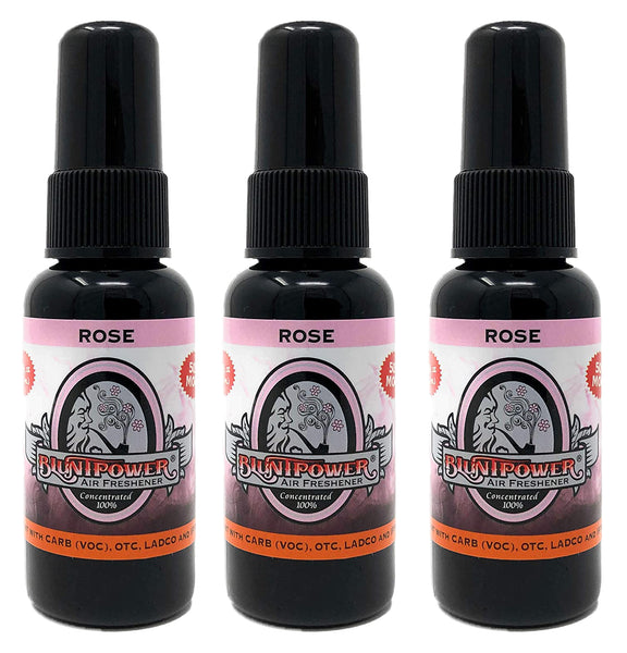 Blunt Power High Concentrated Air Freshener, Rose, 1.5oz, 3 Packs