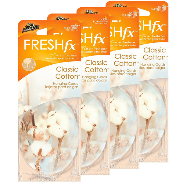 Armor All FRESHfx Car Air Freshener Hanging Card, 12-Count (Classic Cotton)