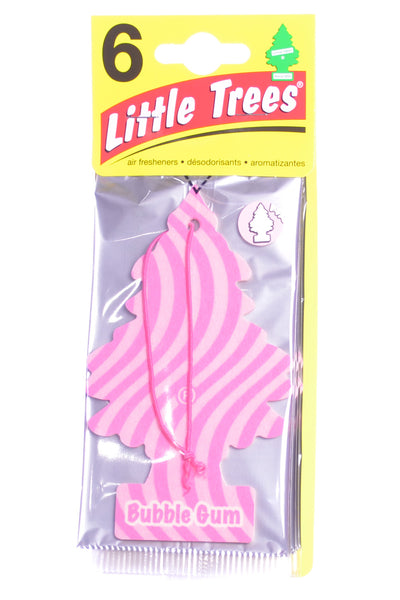 Little Trees Hanging Car Freshener Cardboard Paper For Home Car Office Bubble Gum Pack of 6