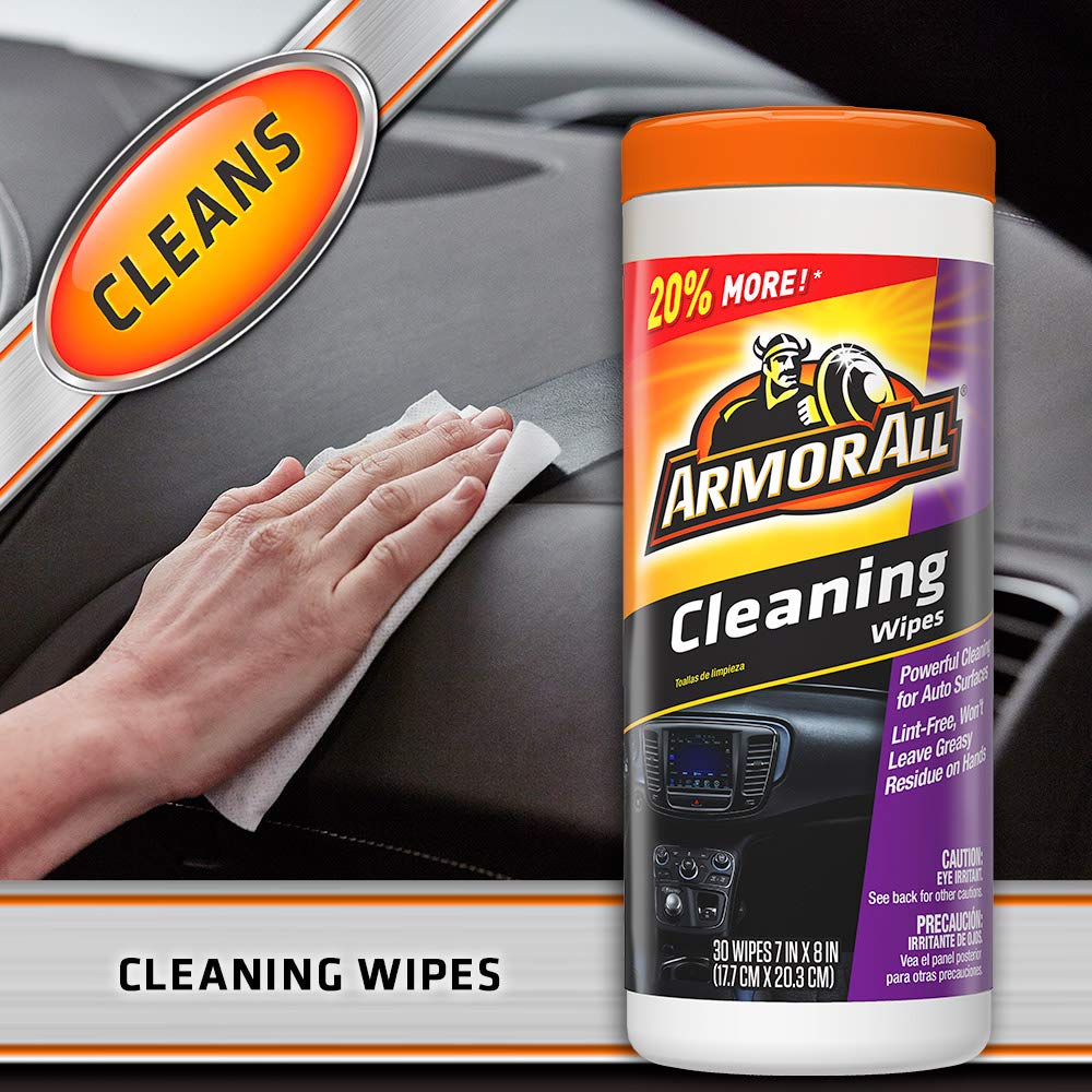 Armor All Car Glass Wipes, Auto Glass Cleaner Wipes for Dirt and Dust, 6 Pack