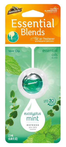 Armor All Essential Blends Air Freshening Vent Clip, Eucalyptus Mint Scent, 0.08 fl oz