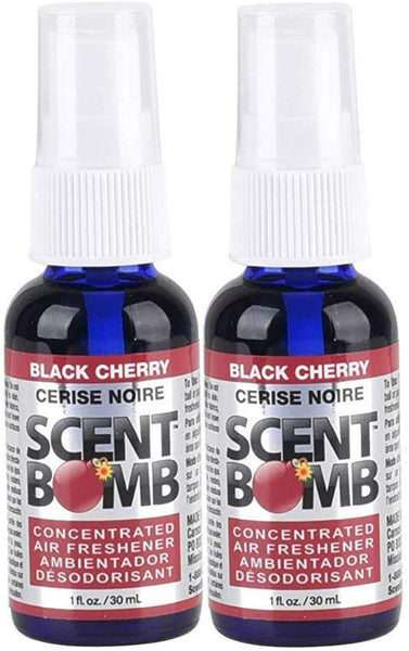 Scent Bomb Air Freshener Spray, 100 % Oil Based Concentrated Air Freshener, Air Freshener Spray for Car, Room, Bathroom and Odor Eliminator, Cherry, 2 Pack