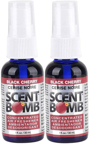 Scent Bomb Air Freshener Spray, 100 % Oil Based Concentrated Air Freshener, Air Freshener Spray for Car, Room, Bathroom and Odor Eliminator, Cherry, 2 Pack