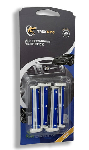 TrexNYC Car Air Fresheners Vent Sticks – Essential Car Odor Eliminator – Perfect Scented Car Accessories – For Long Lasting Fragrance up to 30 days, New Car