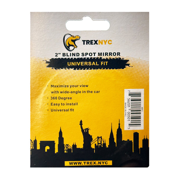 T-Rex Blind Spot Mirror, Attaches to Your Exterior Car Mirror (2" Round 2-Pack)