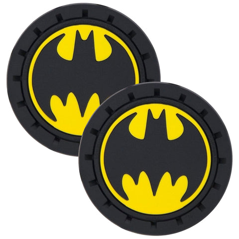 Plasticolor Batman Car Coaster, 2x Cupholder Coasters with the Batman Logo