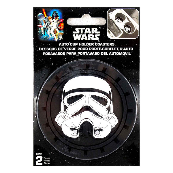 Plasticolor Star Wars Stormtrooper Car Coaster, 2x Cupholder Coasters